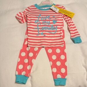 Adorable Striped and Polka Dot Pajama Set